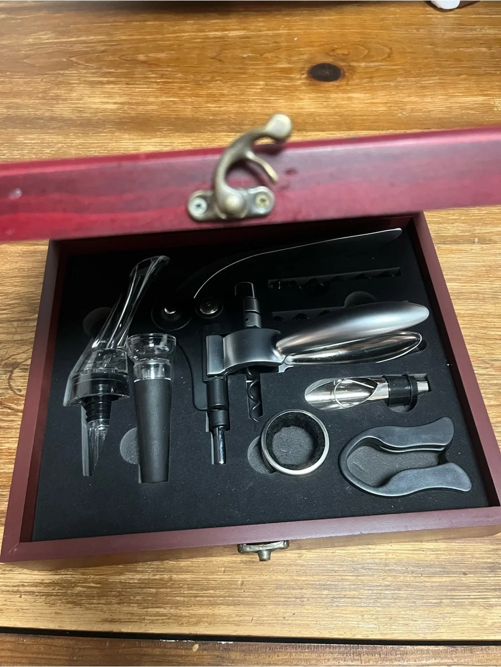 Stainless Steel Wine Opener Set with Pourer & Accessories